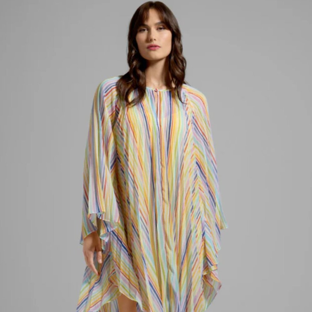Modcloth Rainbow Maxi Dress Sun Streaked Afternoon Kaftan Size Medium NWT